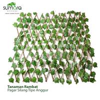 Gambar Pagar Silang Daun plastik type Anggur Tanaman sintetis ini sangat cocok untuk dekorasi hiasan pagar dari Toko Rumput Sumara Kota Administrasi Jakarta Barat 1 Tokopedia