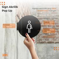 Gambar Sign Toilet Wanita Akrilik Pop Up Hitam Sticker Putih - INPI HOUSE dari INPI HOUSE Official Kota Bandung 3 Tokopedia