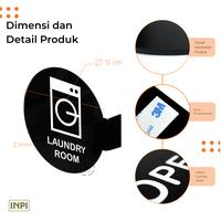 Gambar Sign Laundry Akrilik Pop Up + Sticker Putih - INPI HOUSE dari INPI HOUSE Official Kota Bandung 4 Tokopedia