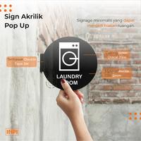 Gambar Sign Laundry Akrilik Pop Up + Sticker Putih - INPI HOUSE dari INPI HOUSE Official Kota Bandung 3 Tokopedia