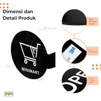 Gambar Sign Minimart Pop Up Akrilik Hitam + Sticker - INPI HOUSE dari INPI HOUSE Official Kota Bandung 4 Tokopedia