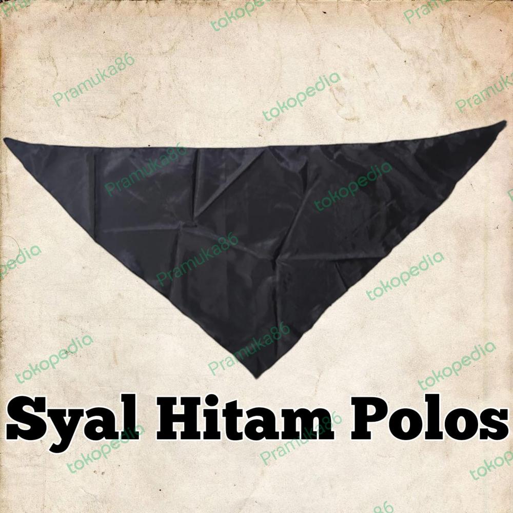 Syal Slayer Hitam Polos Segitiga Bijian