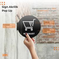 Gambar Sign Minimart Pop Up Akrilik Hitam + Sticker - INPI HOUSE dari INPI HOUSE Official Kota Bandung 3 Tokopedia