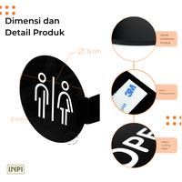 Gambar Sign Toilet Wanita Akrilik Pop Up Hitam Sticker Putih - INPI HOUSE dari INPI HOUSE Official Kota Bandung 4 Tokopedia