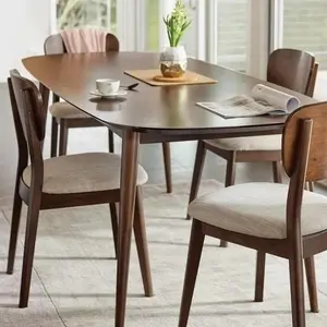 Set Meja Makan Minimalis kayu Jati 4 Kursi Meja uk 140 Busa Empuk