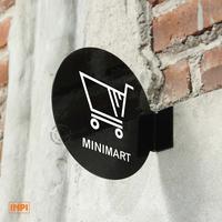 Gambar Sign Minimart Pop Up Akrilik Hitam + Sticker - INPI HOUSE dari INPI HOUSE Official Kota Bandung 1 Tokopedia