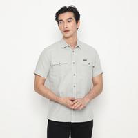 Gambar FR James Kemeja Basic Oxford Double Pocket Lengan Pendek Pria - Light Olive, XXL dari FR James Official Store Kab. Pekalongan 4 Tokopedia