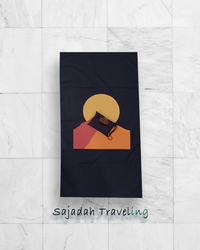 Gambar Sajadah Traveling Dompet Simpel Ringan Anti Slip - HitamBulan, 60 x 110 dari Basmala Store Kota Tangerang Selatan 1 Tokopedia