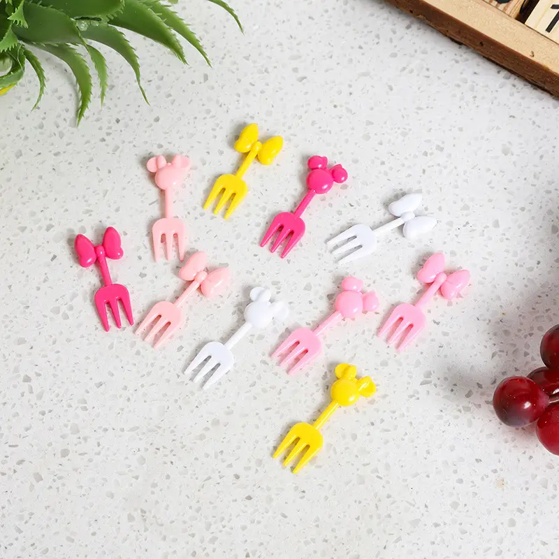 Set Garpu Buah / Foodpick / Bento Snack Mini Motif Kartun Hewan Kaktus 4