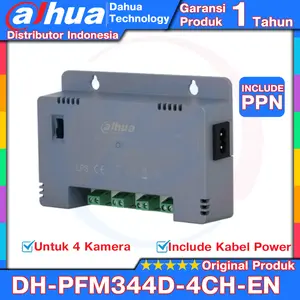 Power Supply 4ch Dahua DH-PFM344D-4CH-EN + Kabel Power Garansi Resmi