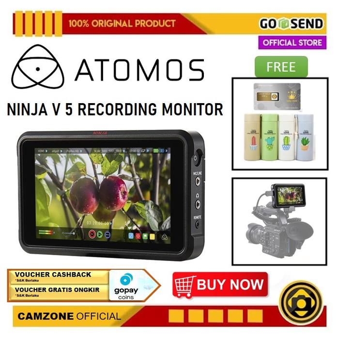 Gambar Atomos Ninja V 5 inch 4K HDMI Recording Monitor dari Camzone Official Kota Administrasi Jakarta Selatan Tokopedia