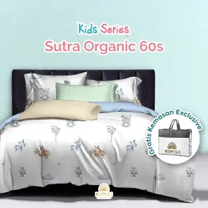 Sprei Set Sutra Organic 60s Kids Series 120 / 160 / 180x200 Motif Anak