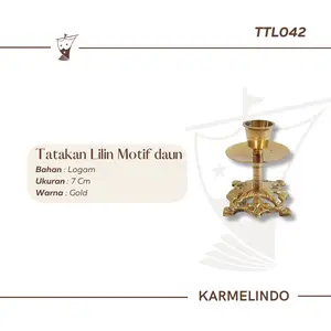 Tatakan Lilin warna Gold