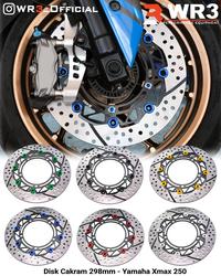 Gambar Disk Brake Cakram Piringan Depan WR3 Xmax 250 298mm / Nmax Aerox 260mm - Xmax H,Hitam dari WR3 Kota Administrasi Jakarta Barat 1 Tokopedia