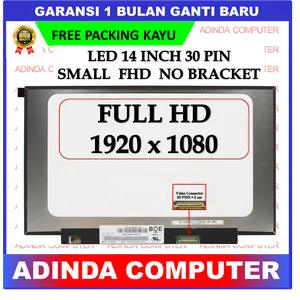 LCD LED 14 14.0 Inch 30 pin Slim Full HD FHD Small No Bracket