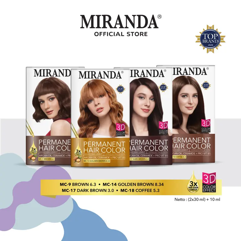 Miranda Hair Color (Cat Rambut Permanen) Brown Series 30ml 0