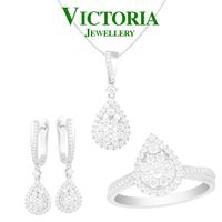 Gambar 1 Set Perhiasan Pearshape VLR1009255 Victoria Jewellery dari Victoria Jewellery Online Kota Administrasi Jakarta Selatan 1 Tokopedia