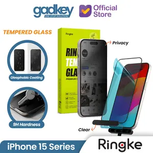 Tempered Glass iPhone 15 Pro Max Plus Ringke Screen Guard Anti Gores