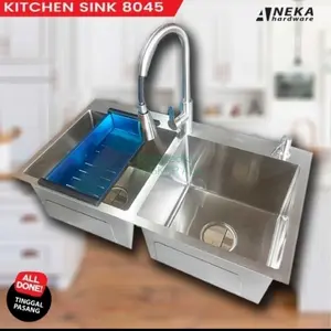 Kitchen sink kyoto AA80 stainless steel 304 double bowl