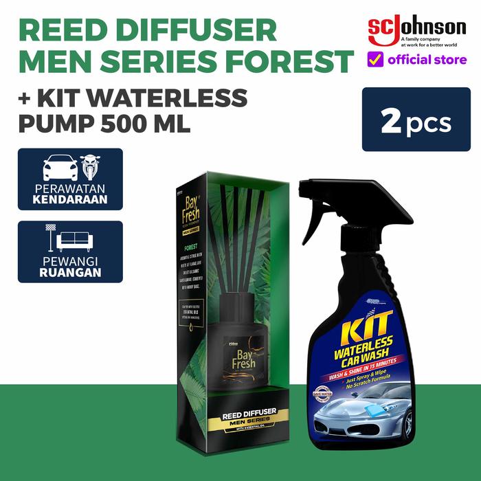 Gambar Bundling KIT Waterless Pump 500 ML + Reed Diffuser Men Series -Forest dari KIT Autocare Kota Tangerang Tokopedia