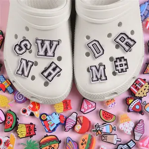 Aksesoris Jibbitz Charm Huruf Alfabet Gesper Sepatu Sandal Pin Charms