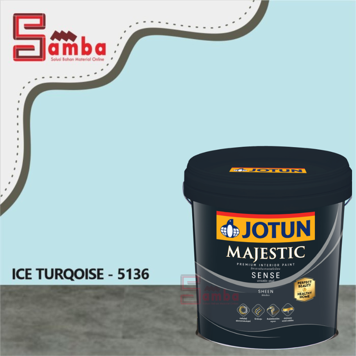 Gambar JOTUN MAJESTIC SENSE 5136 ICE TURQOISE 2,5 Liter/ Cat tembok interior dari SAMBA Kota Tangerang Selatan Tokopedia