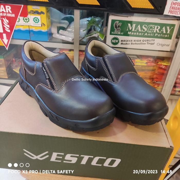 Gambar Sepatu Safety Slip On Pria Kulit Asli WESTCO WSD 131 Original SNI TKDN dari Nuansa Safety Indonesia Jakarta Barat Tokopedia