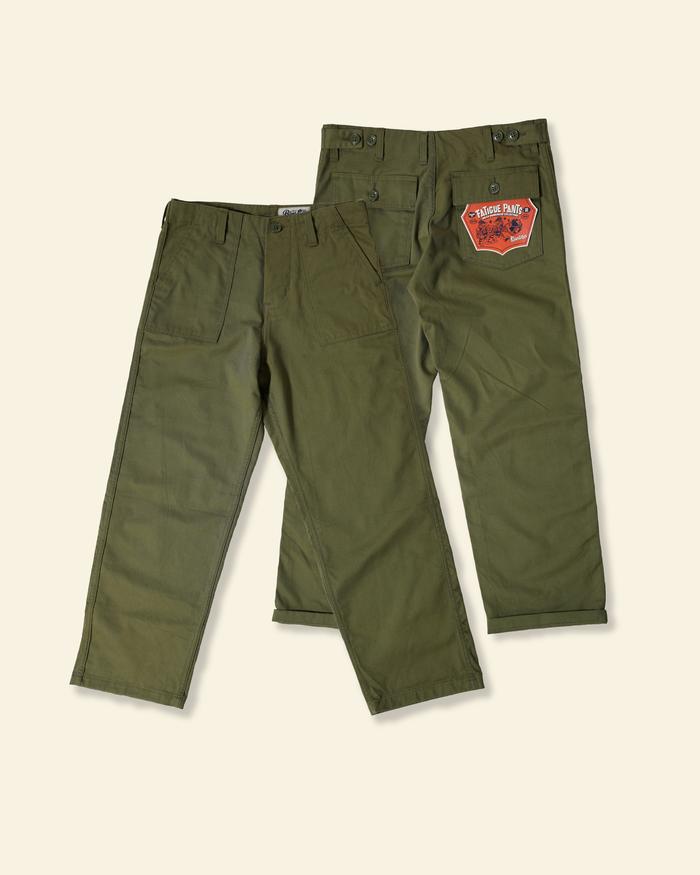 Gambar Vintage Military Fatigue Pants Olive Green Regular Fit - 28 dari bluestatesdenim Kota Administrasi Jakarta Barat Tokopedia