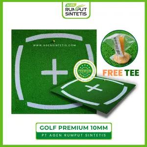 Karpet Matras Driving Golf Ukuran 1.5m x 1.5m - Swing Mat Garis Putih