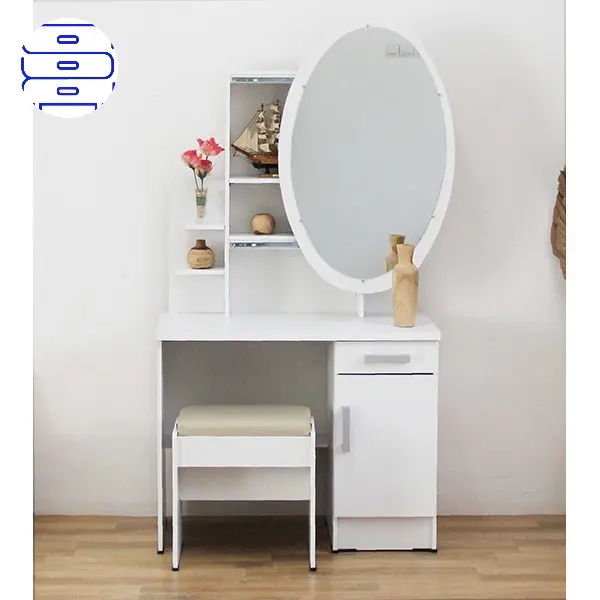 Meja Rias Meja Kosmetik Meja Hias Minimalis Full Putih Grace MR 005 0