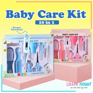 BABY CARE NAIL KIT SET Alat Perawatan Bayi 10in1 Termometer Sisir Gunting Bayi Hadiah Lahiran Newborn Gift COD