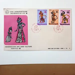 Prangko INDONESIA 1974. SHP Seri WAYANG (BALADEWA, KRESNA, BIMA) • Seri Kebudayaan