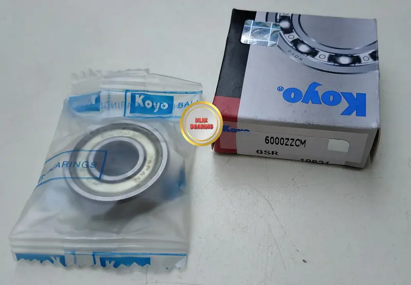 Laher Bearing 6000 ZZ KOYO  6000ZZ (ID 10mm,OD 26mm,T 8mm) Tutup Besi 1