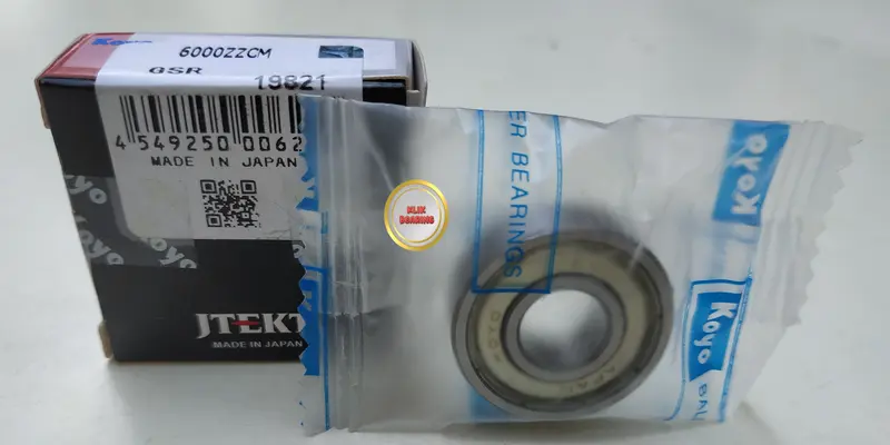 Laher Bearing 6000 ZZ KOYO  6000ZZ (ID 10mm,OD 26mm,T 8mm) Tutup Besi 3
