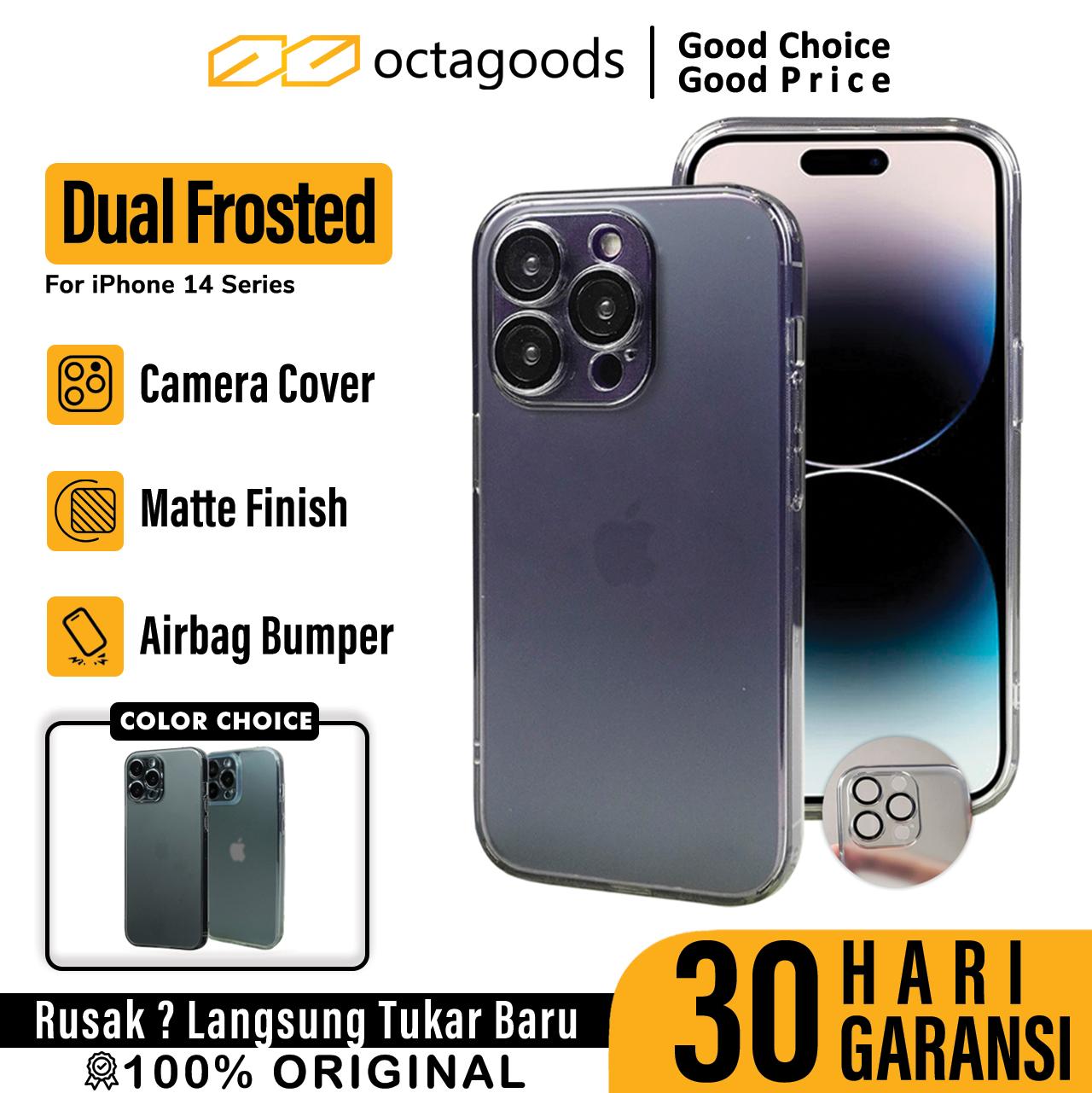 Case iPhone 14 Pro Max Plus OctaGoods Dual Frosted Camera Cover Casing
