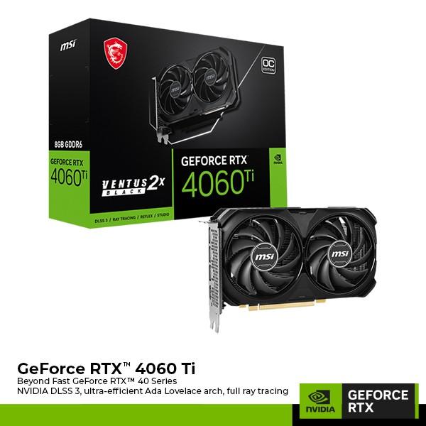 Gambar MSI GeForce RTX 4060 Ti VENTUS 2X BLACK 8GB OC dari Redcomp Kota Administrasi Jakarta Pusat Tokopedia