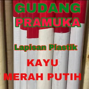 Khusus Instan dan sameday Tongkat kayu pramuka merah putih 160 cm