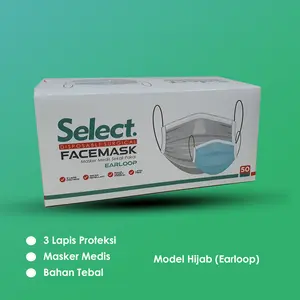 masker medis select earloop 3ply isi 50 pcs
