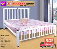 Gambar Ranjang Besi  / Divan / Tempat Tidur  Besi Success MERCURIUS - 160 cm dari KLIKFURNITURE-ID Kota Tangerang 1 Tokopedia