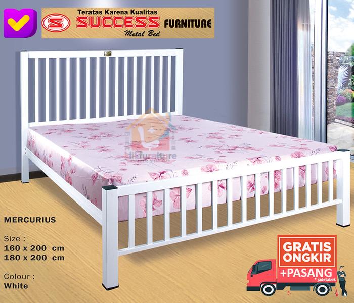 Gambar Ranjang Besi  / Divan / Tempat Tidur  Besi Success MERCURIUS - 160 cm dari KLIKFURNITURE-ID Kota Tangerang Tokopedia