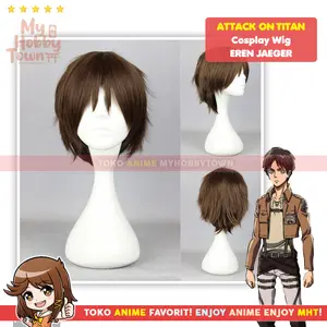 Wig Cosplay MCoser Brown 30 cm 365B - Attack On Titan - Eren Jaeger