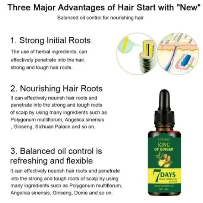 King Of Ginger 7 Days Hair Serum rambut rontok -  Jaysuing 30ml 2