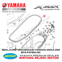 Gambar SEAL, KARET BOX BAGASI YAMAHA XMAX 250 B74-F475M-00 dari Yamaha Bintang Rejeki Motor Kab. Bandung 3 Tokopedia