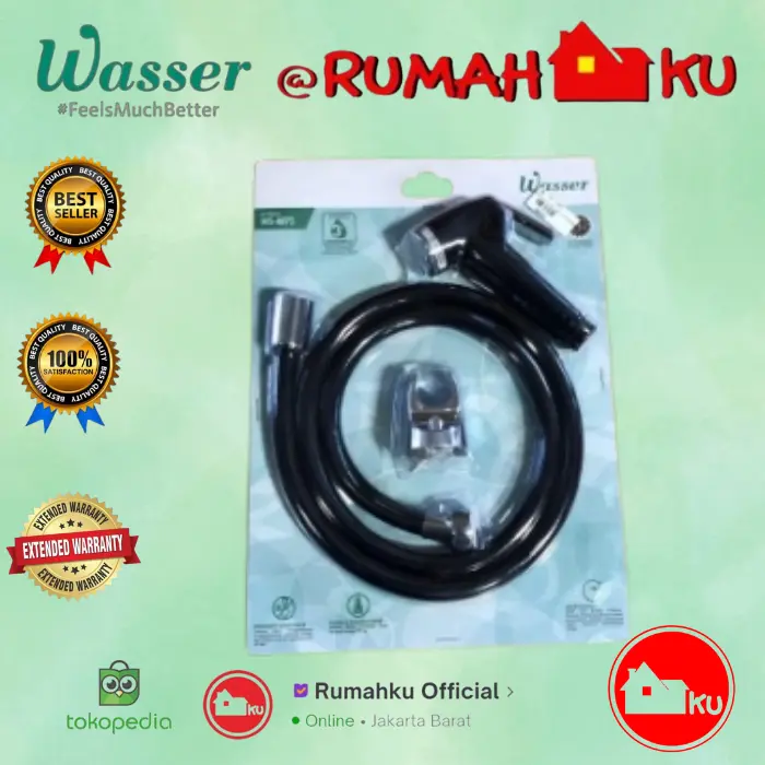 WASSER WS-88TS BLACK STANDARD TOILET SHOWER 2