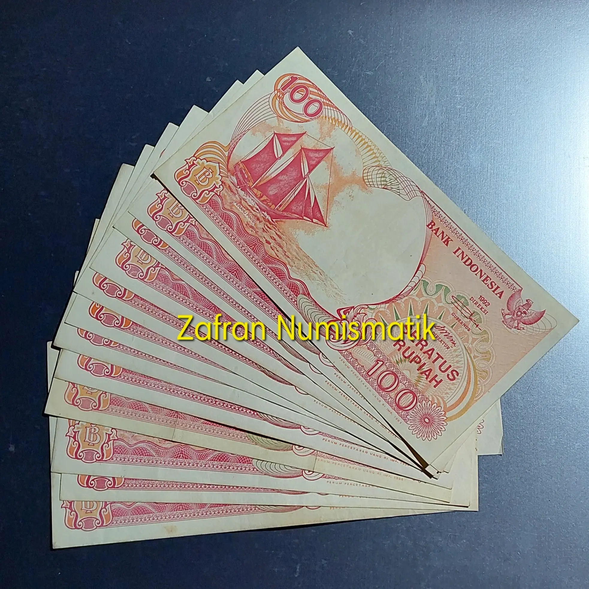 Uang Kertas Kuno Rp 100 Kapal Pinisi Tahun 1992