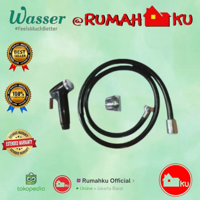 WASSER WS-88TS BLACK STANDARD TOILET SHOWER 1