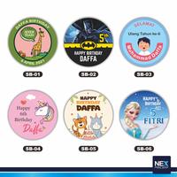 Gambar Sticker Ulang Tahun Anak Anak / Birthday Sticker - Diameter 3cm dari Nex Printshop Kota Tangerang Selatan 2 Tokopedia