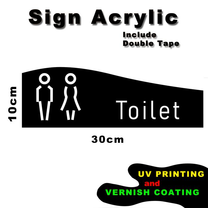 Gambar Tanda Toilet Akrilik - Penanda Sign Board Acrylic UV Print SAUV8 dari Unique Official Store Kab. Indramayu Tokopedia