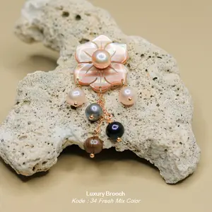 Luxury Brooch MOP Fresh Mix Color Kode 34