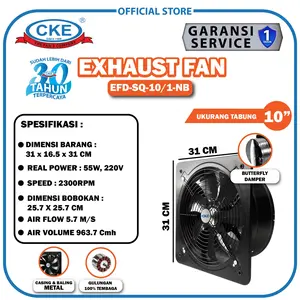 Exhaust Fan Dinding 10 Inch Booster Fan wall duct Kipas Booster Hexos